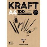 bloc dibujo kraft clairefontaine a4 90gr art. nr. 96545c