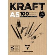 bloc dibujo kraft clairefontaine a5 90gr art. nr. 96544c