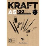 bloc dibujo kraft clairefontaine a5 90gr art. nr. 96544c