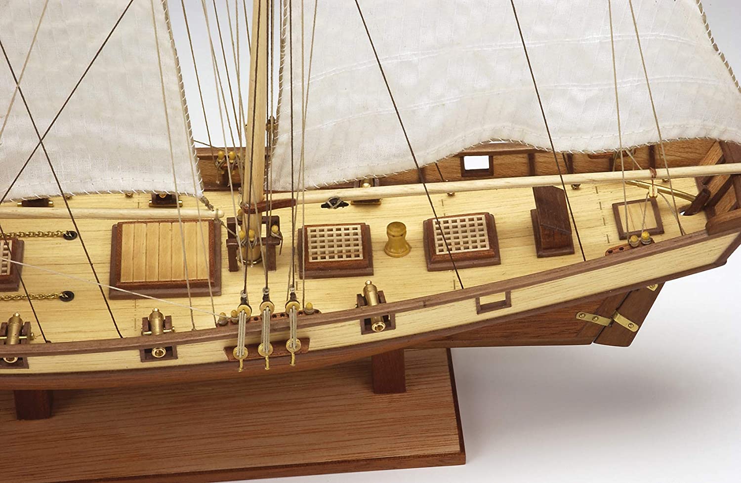maqueta barco goleta detalle