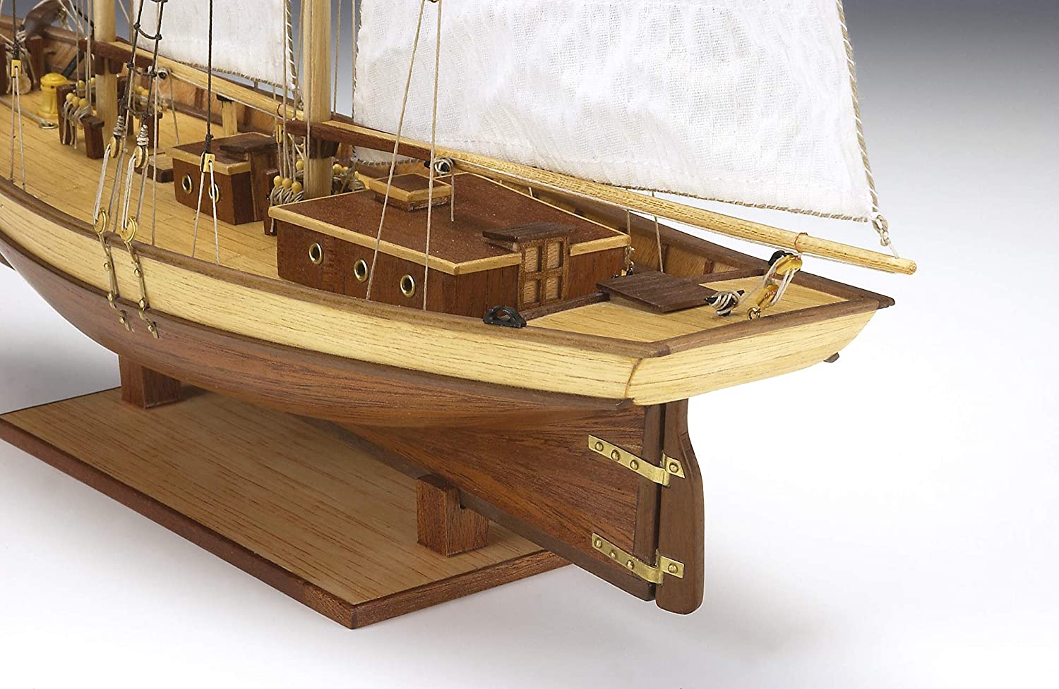 maqueta barco goleta detalle