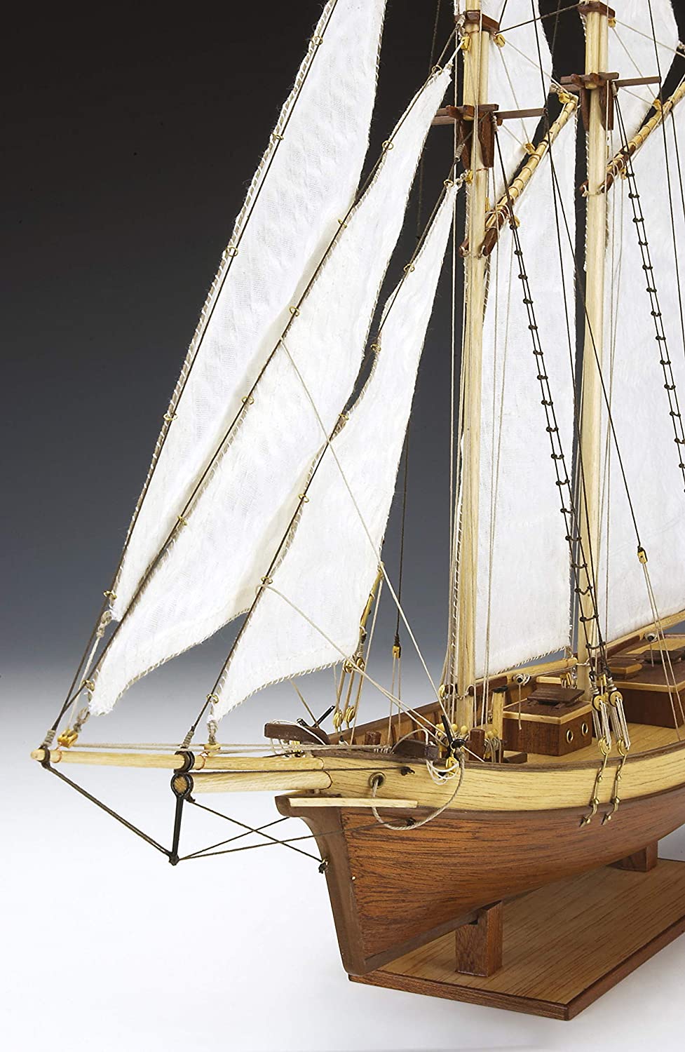 maqueta barco goleta detalle