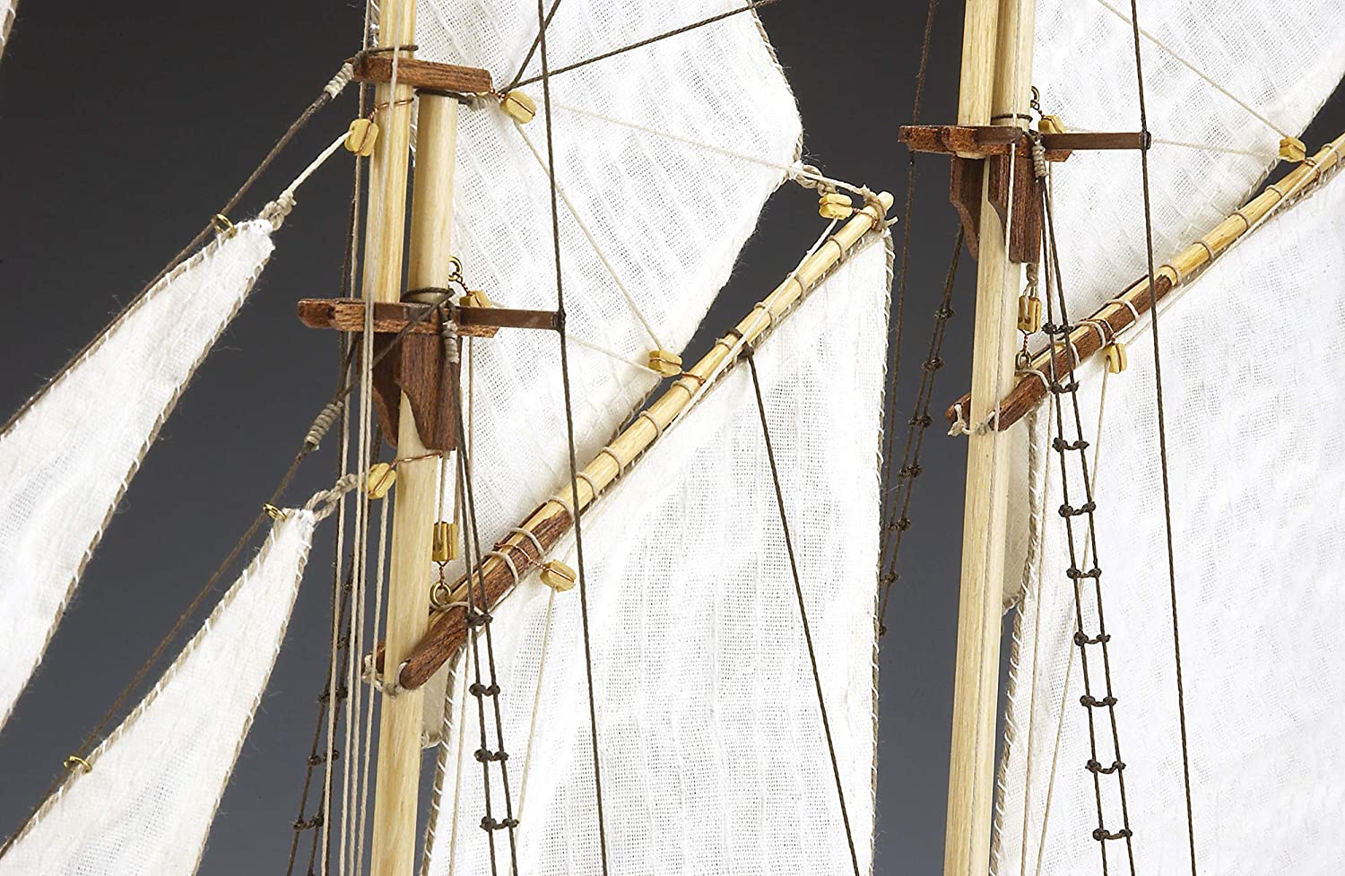 maqueta barco goleta detalle