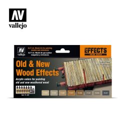 set pinturas Vallejo efecto madera nueva y vieja