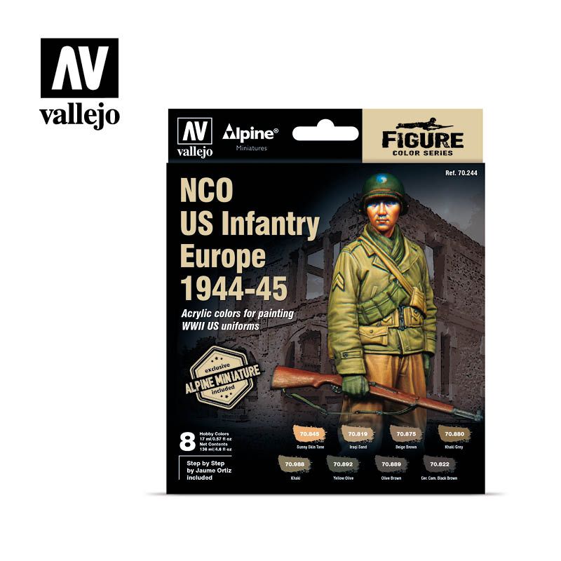 set pinturas Vallejo US Infantería 2º Guerra Mundial portada