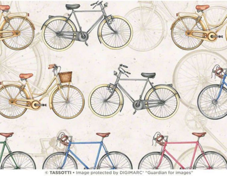 Papel decoupage TASSOTI, Bicicletas , 70 x 100