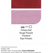 Pintura óleo Primary Red/ Rojo Primario, 540, 38 ml, Graduate Oil, Daler Rowney