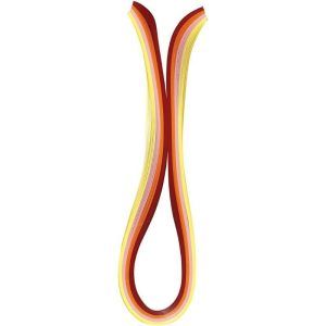 100 Tiras Papel Quilling 5mm Surtidos rojo/amarillo/naranja/rosa