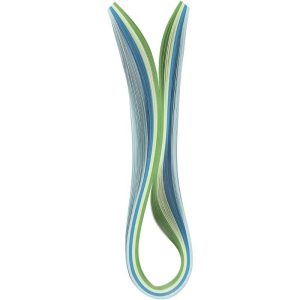 100 Tiras Papel Quilling 5mm Surtidos azules/verdes