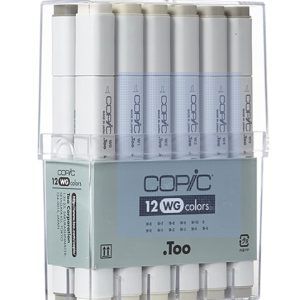 COPIC sketch, 12 WG colors