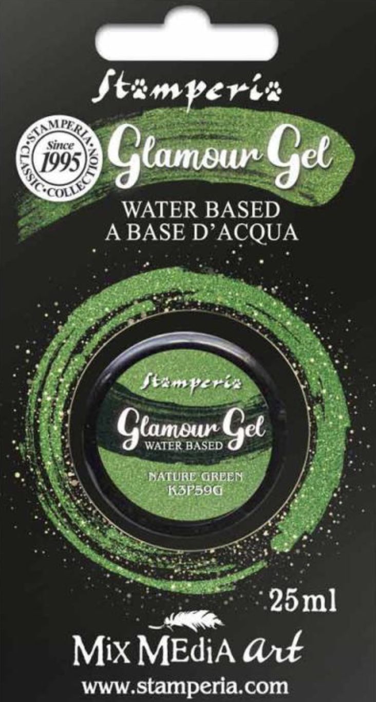 Glamour gel, nature green, K3P59G, Stamperia