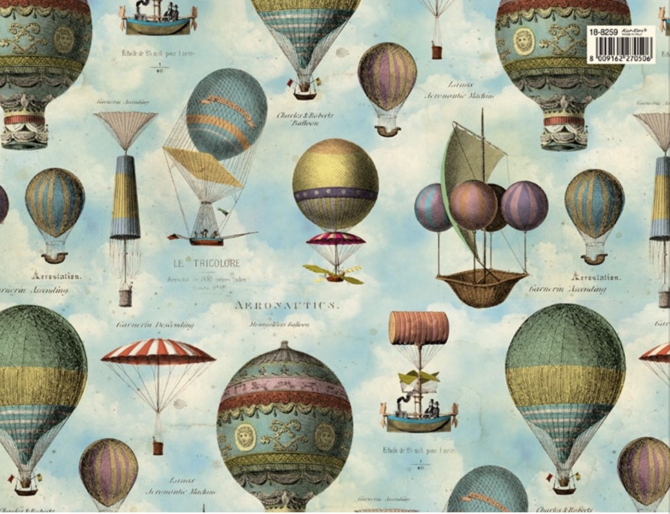 Papel KARTOS, Air ballons, 70 x 100, 8259
