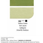 Pintura óleo Yellow Green / Amarillo Verdoso , 388, 38 ml , Graduate Oil, Daler Rowney