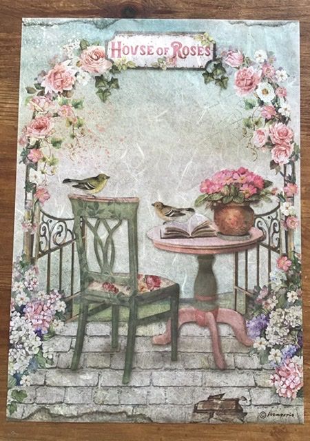 Papel arroz casa de rosas