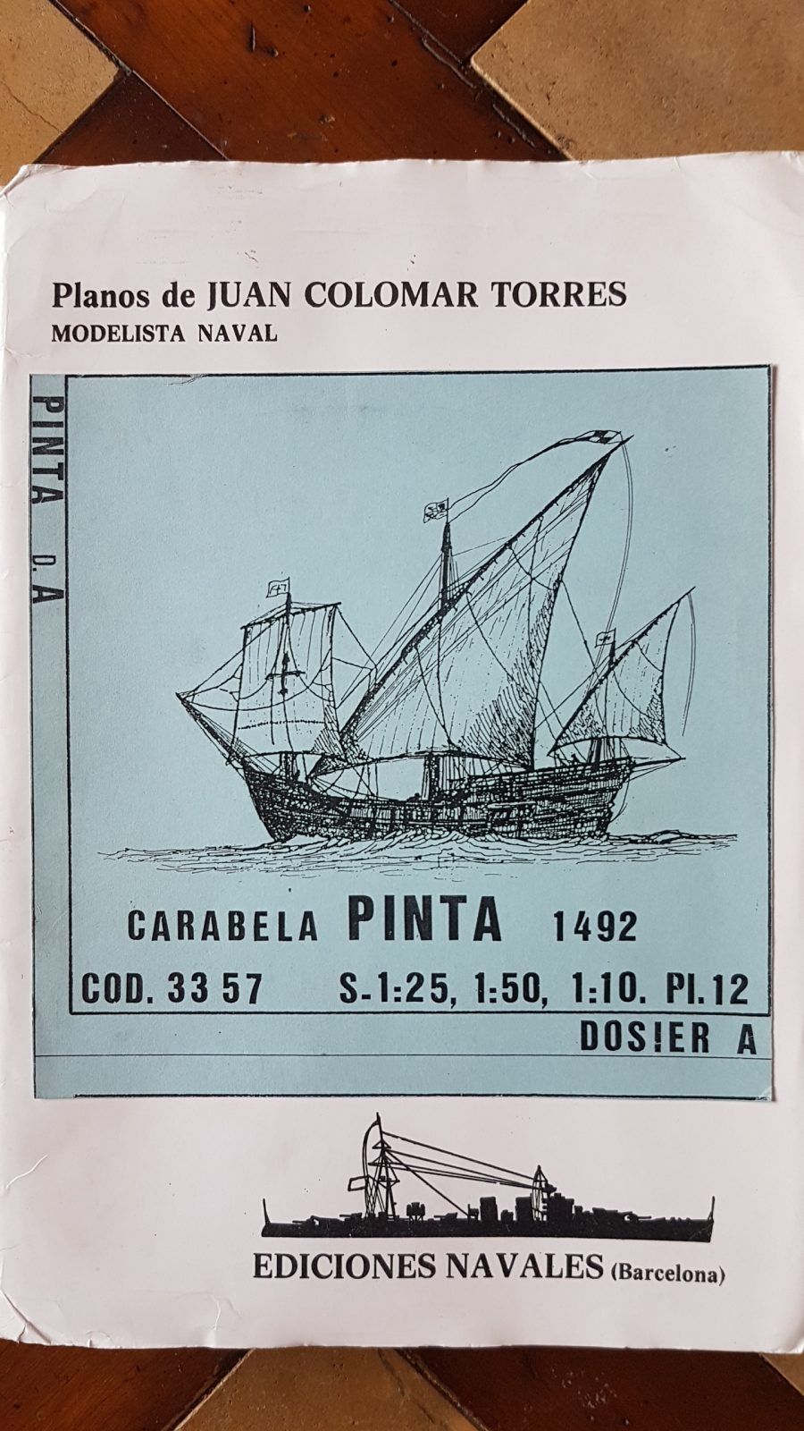 Planos Carabela Pinta (1492) E 1:10, 25, 50