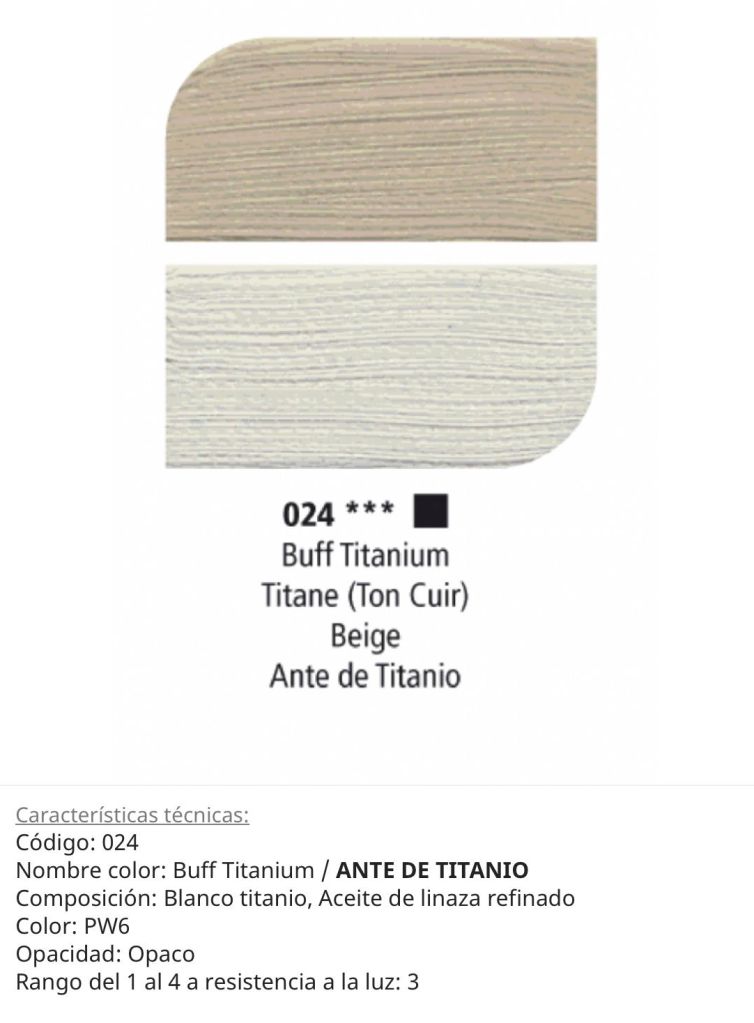 Pintura óleo Buff Titanium /Ante de Titanio 024, 38 ml ,Graduate, Daler Rowney