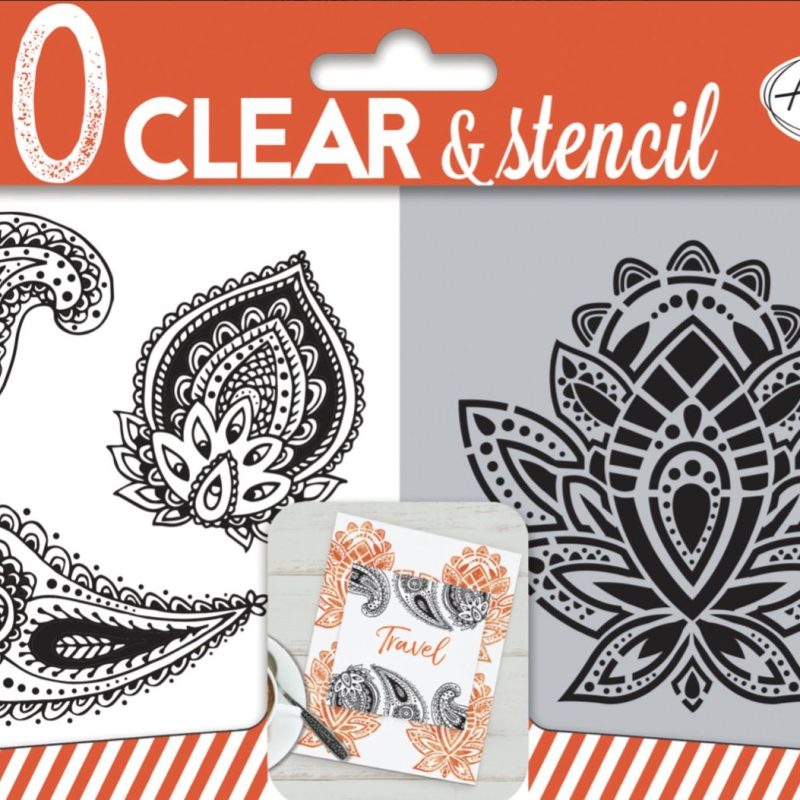 Duo clear & stencil, Aladine,04317