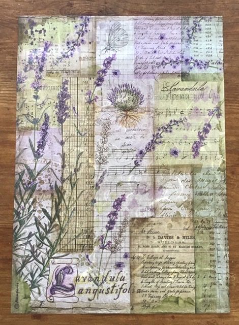Papel arroz, lavanda