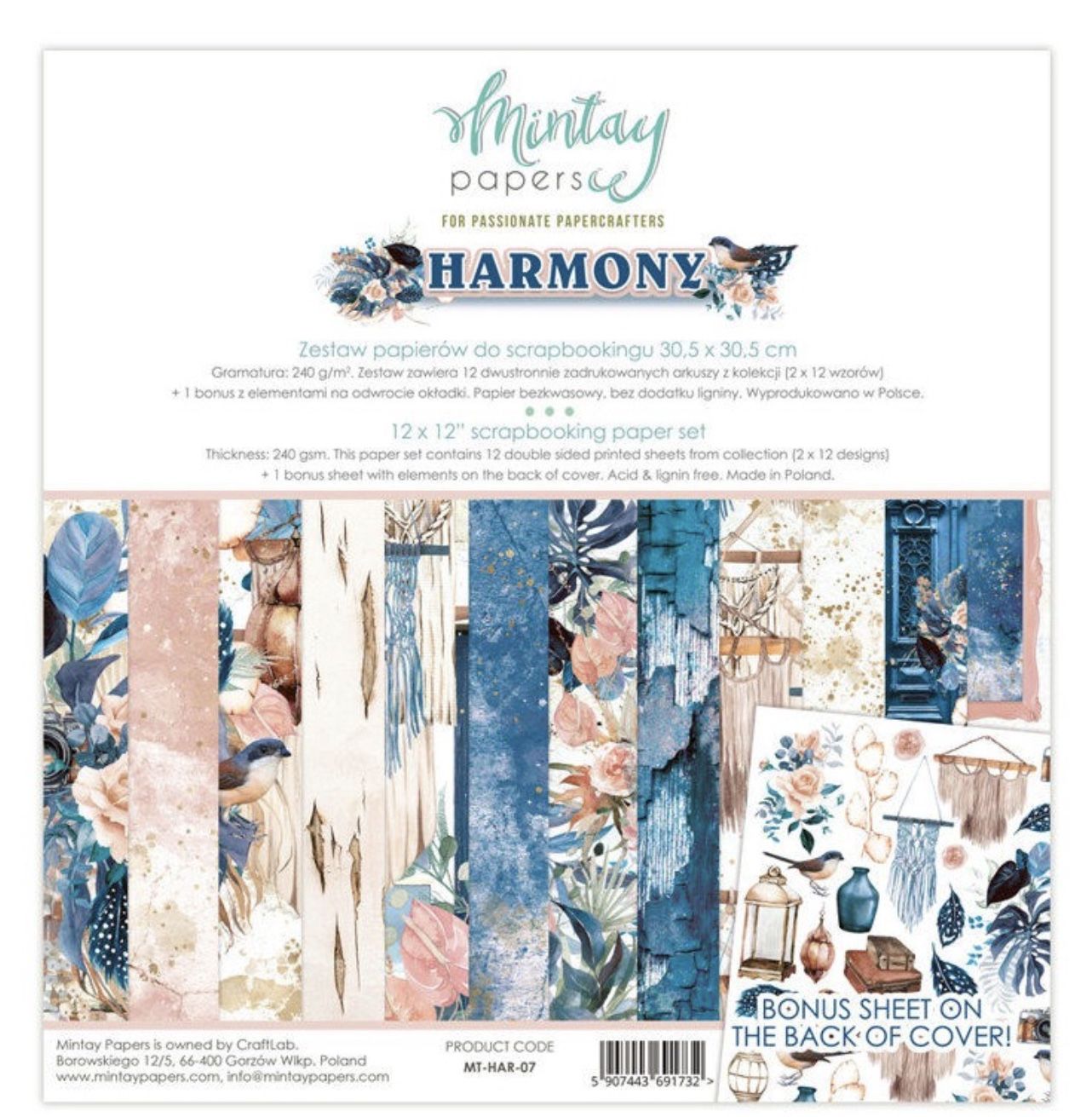 Colección scrap HARMONY , 30 x 30