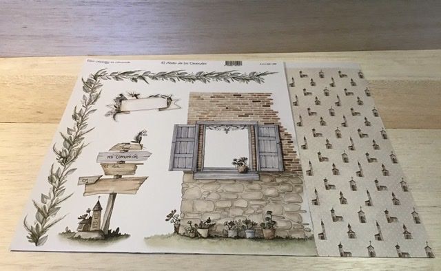 Papel Scrap, 30 x 30 , ellos celebran su comunión