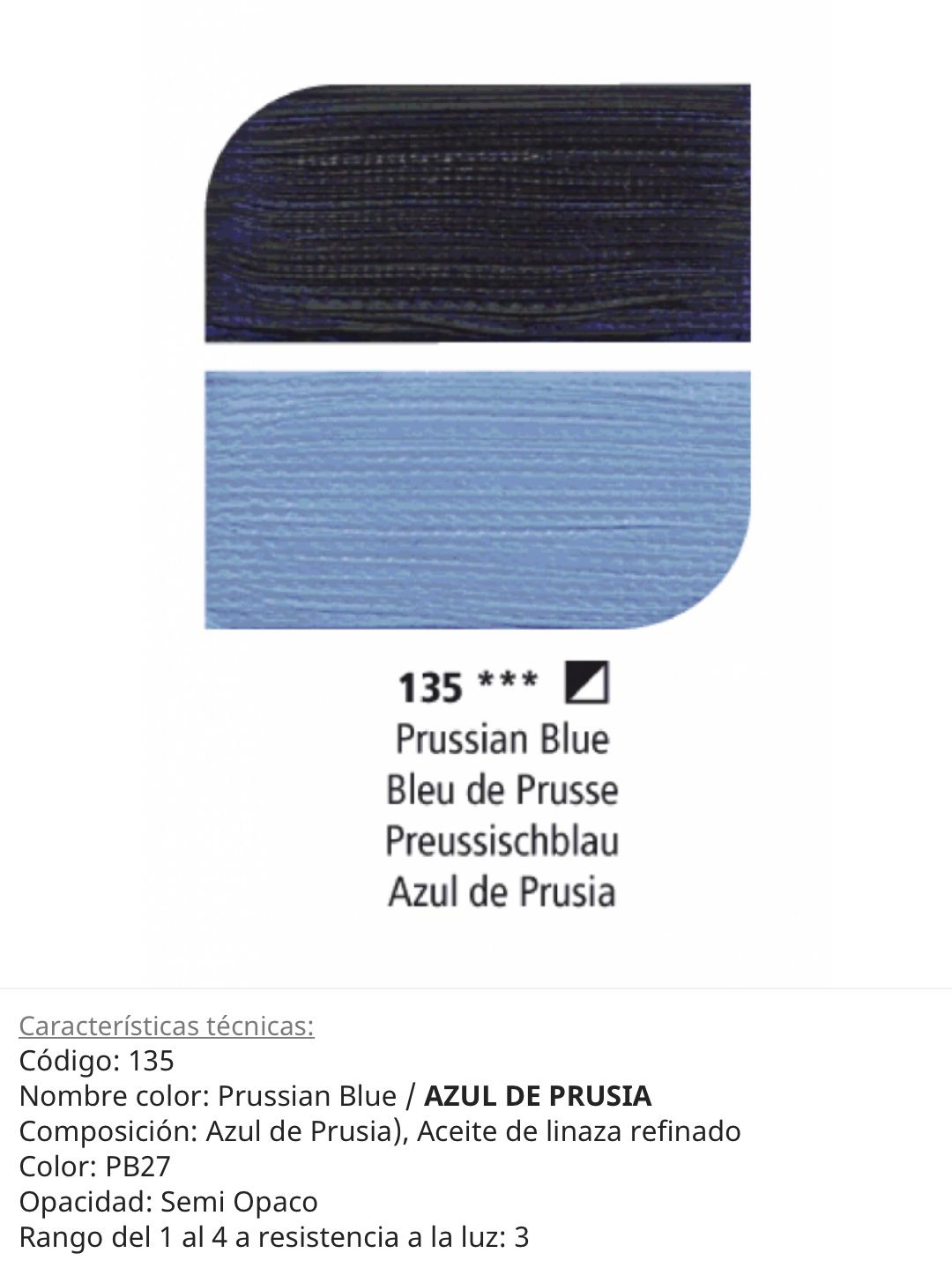 Pintura óleo prussian blue/azul de Prusia , 38 ml, Graduate Oil, Daler Rowney