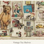 Papel decoupage vintage toy shelves, 70 x 100cm, WP14-04