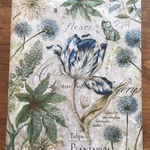 Papel arroz flores azules