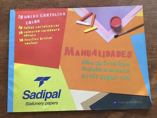 10 cartulinas de colores