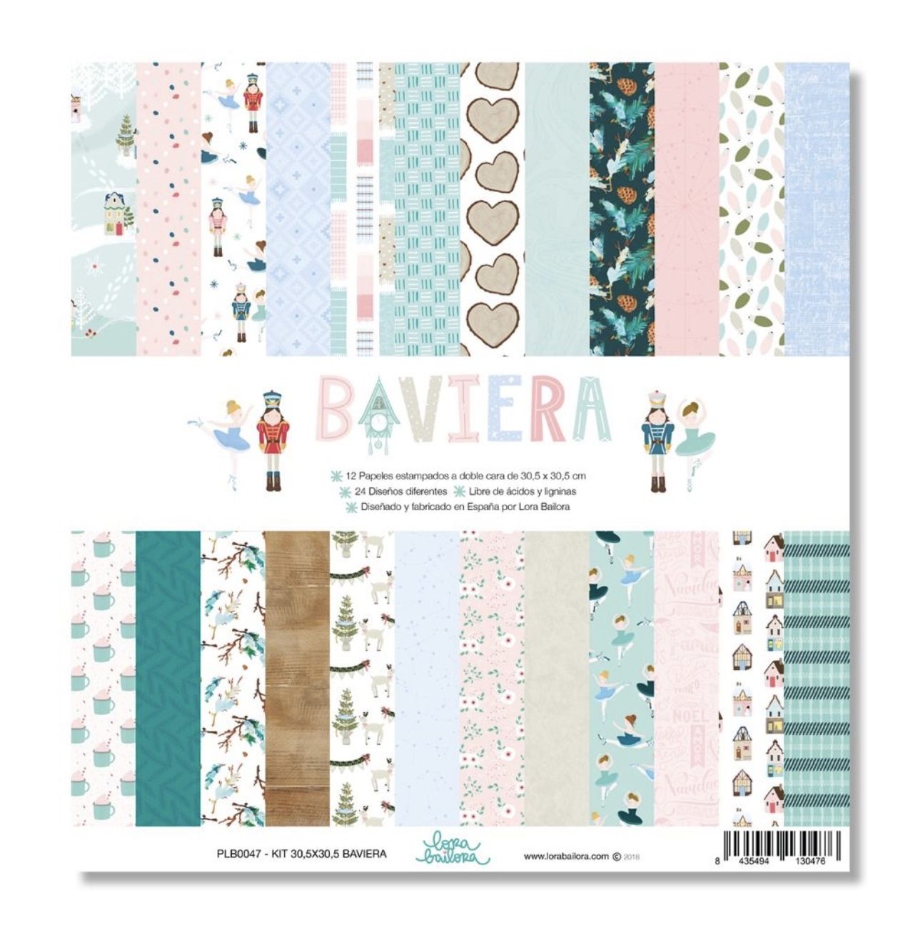 Colección papeles scrap, Baviera, Lora Bailora, PLB0047