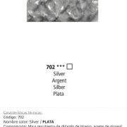 Pintura óleo Silver/ plata , 702, 38 ml , Graduate, Daler Rowney
