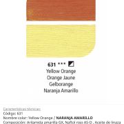 Pintura óleo Yellow Orange/ Naranja Amarillo, 631, 38 ml , Graduate Oil, Daler Rowney