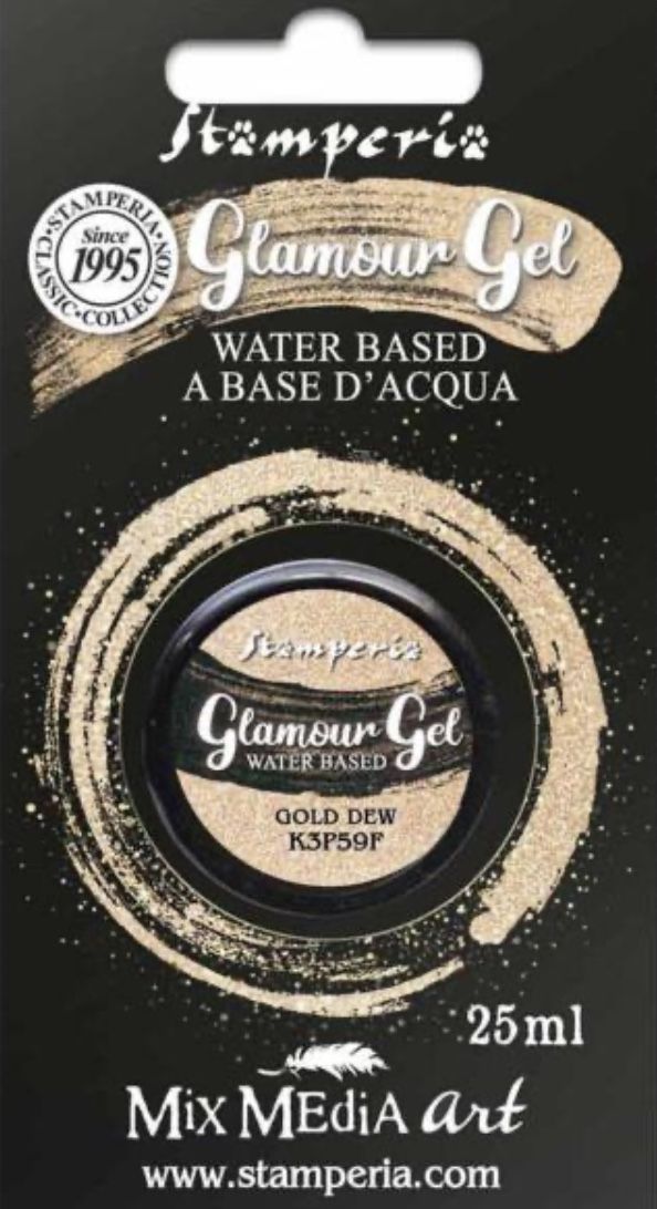 Glamour gel, gold DEW, Stamperia, K3P59F