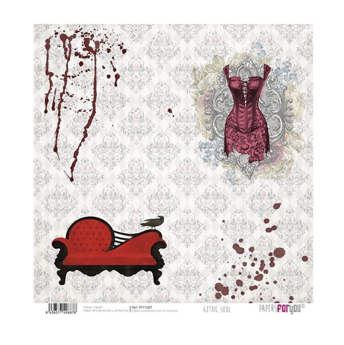 Colección scrap Gothic Soul Collection, papersforyou, 30 x 30 ,