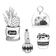 Duo clear & stencil, cactus Aladine, 04319