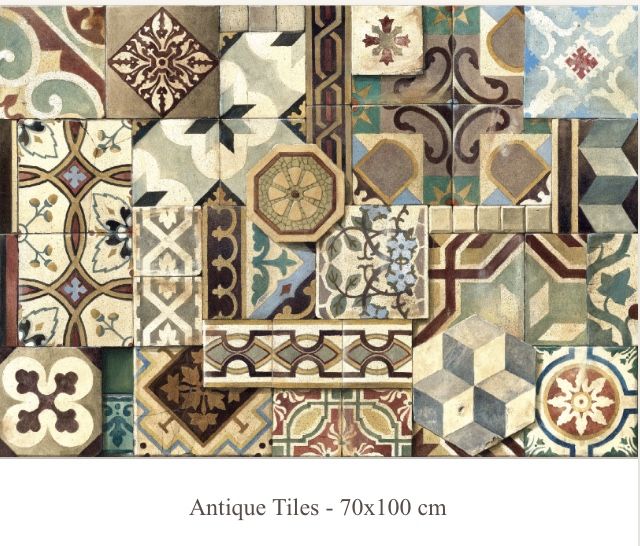 Papel decoupage,antique tiles , 70 x 100cm, WP14-04