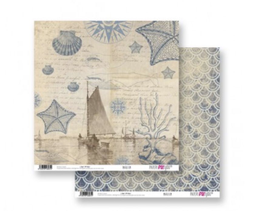Colección scrap Marítima , papersforyou, 30 x 30