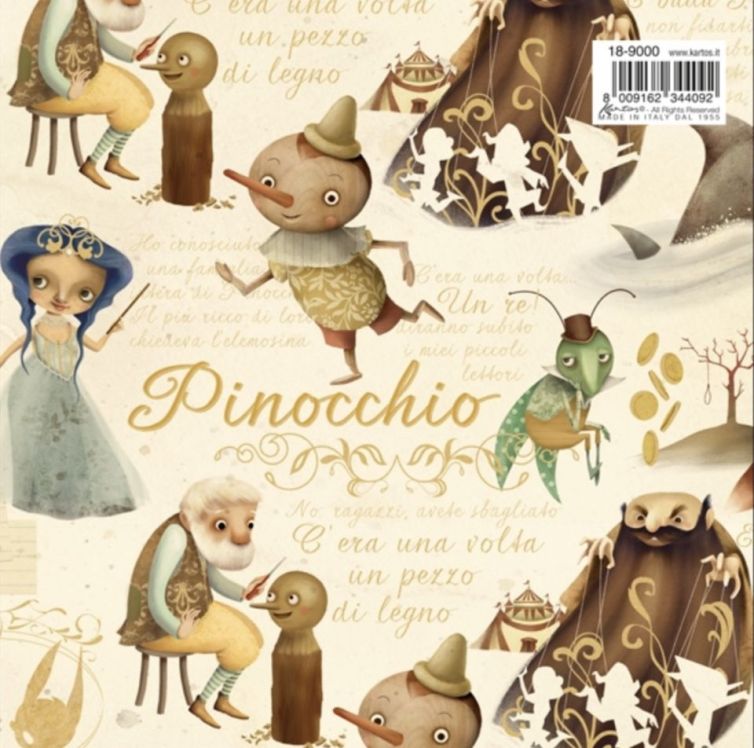 Papel decoupage Kartos, Pinocho, 70 x 100