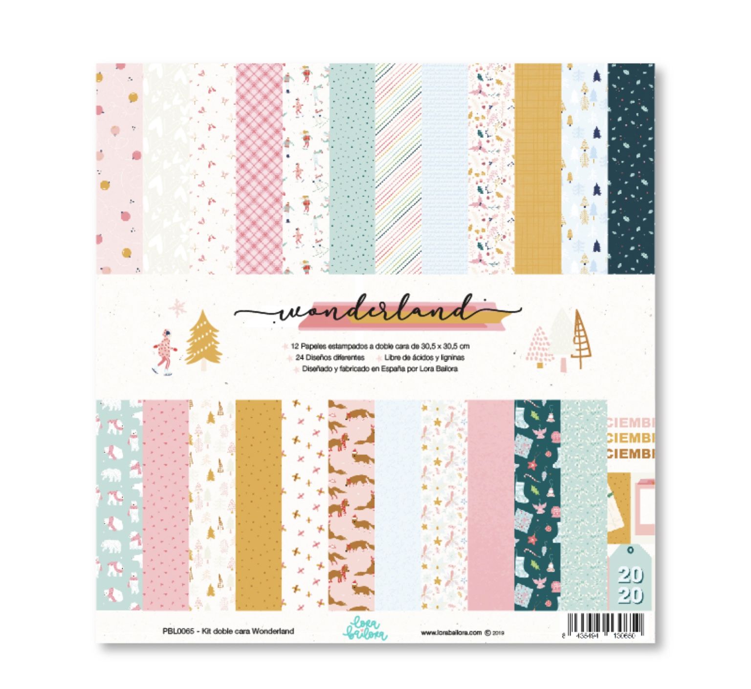 Colección papeles Wonderland, lora Bailora , 30,5 x 30, 5