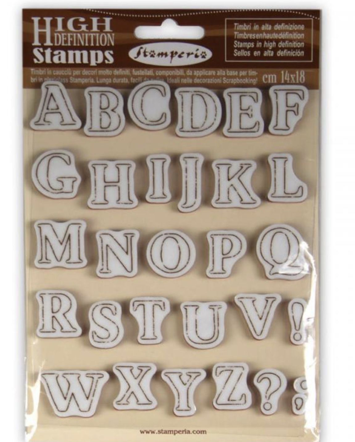 Sello abecedario, Stamperia,WTKCC 159
