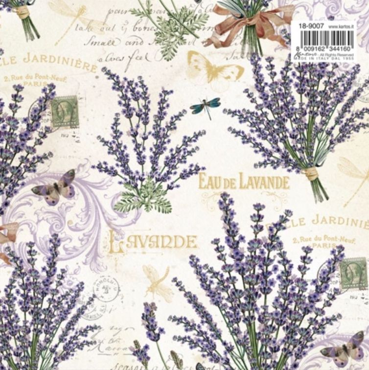 Papel decoupage KARTOS, Lavanda, 70 x 100cm , 9007