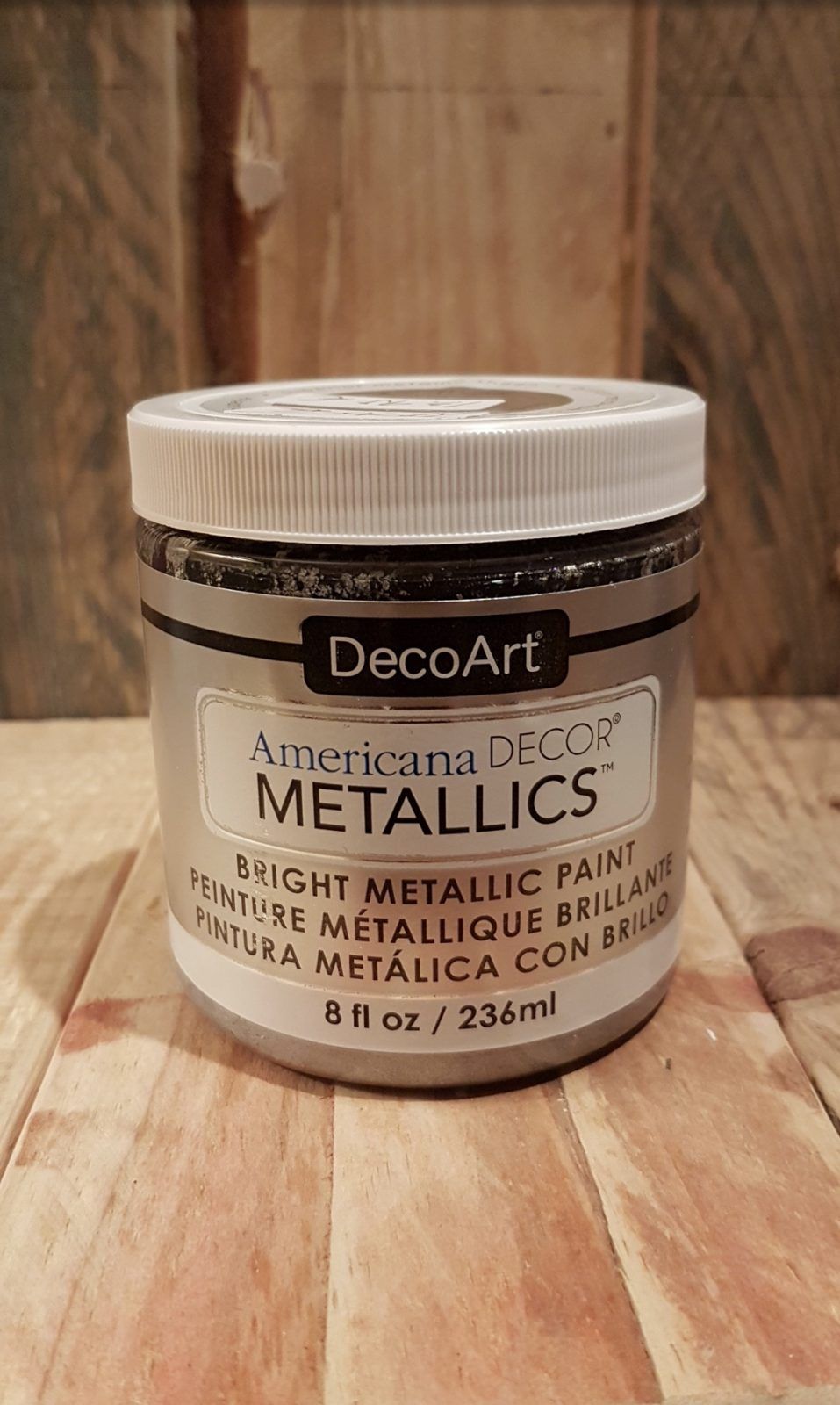 Pintura metálica con brillo, plata