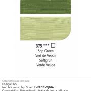 Pintura óleo, Sap Green/verde vejiga, 375, 38 ml, Graduate Oil , Daler Rowney