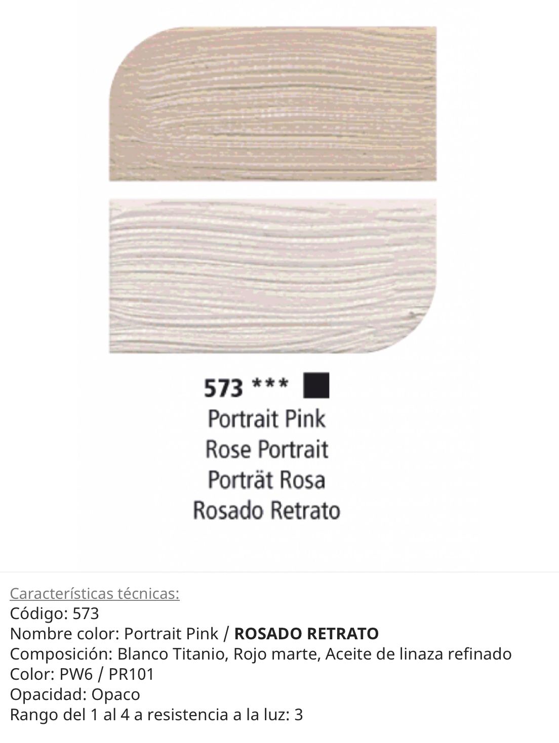 Pintura óleo Portrait Pink/ Rosado Retrato, 573, 38 ml, Graduate Oil, Daler Rowney