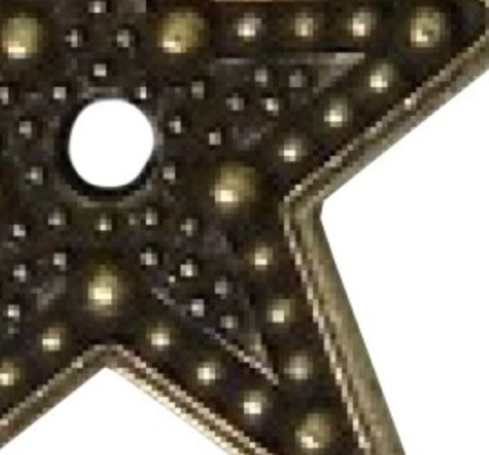 Pieza metálica, MitForm, MIT072, estrella puntos