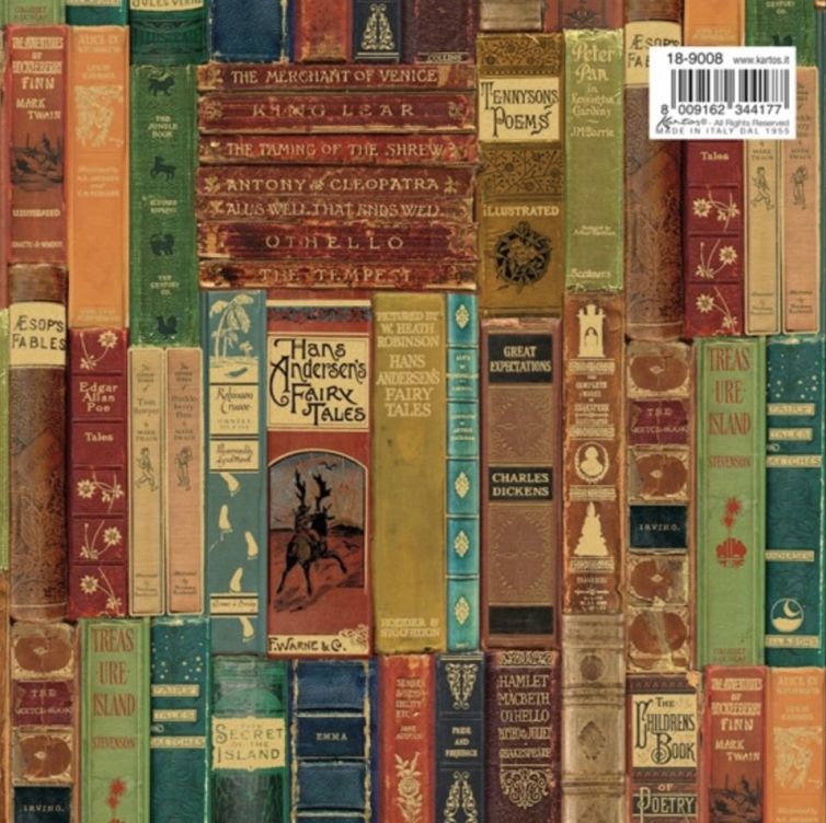 Papel decoupage KARTOS, Biblioteca, 70 x 100, 9008