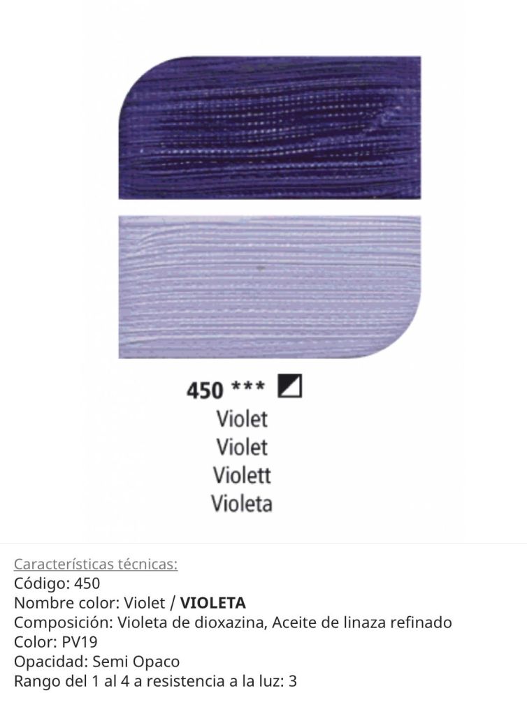 Pintura óleo Violet/ Violeta, 450, 38 ml , Graduate Oil, Daler Rowney