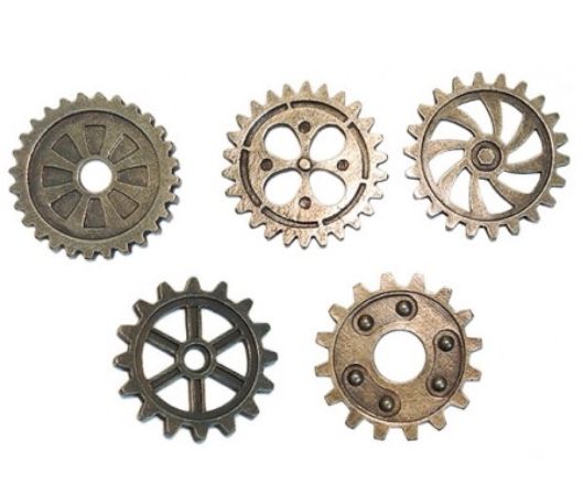 Piezas metálicas, MitForm, MIT056, set de 5 engranajes
