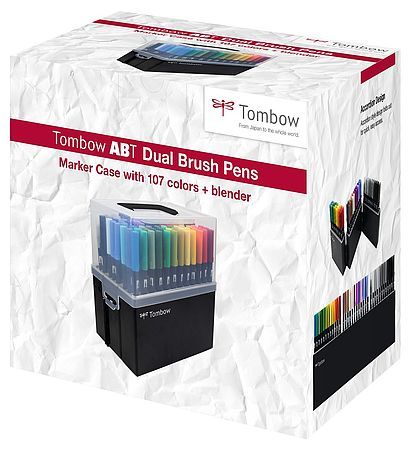 Estuche Rotuladores Tombow ABT Dual Brush Pen con 107 colores + mezclador