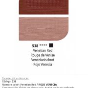 Pintura óleo Venetian Red/ Rojo Venecia, 538, 38 ml , Graduate Oil, Daler Rowney