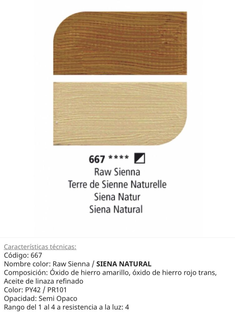 Pintura óleo Raw Sienna/ Siena Natural, 667, 38 ml , Graduate Oil, Daler Rowney